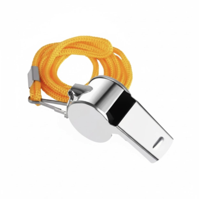 METAL WHISTLE With String Lanyard